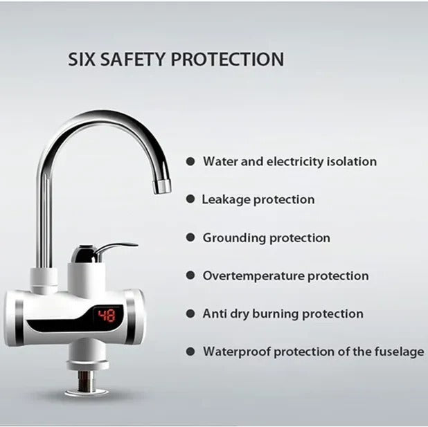 Electric kitchen Instant water Heater Tap- Instant Hot water Faucet/ Fast Heating Tankless Faucet.
