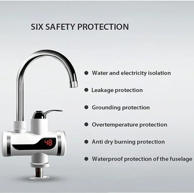 Electric kitchen Instant water Heater Tap- Instant Hot water Faucet/ Fast Heating Tankless Faucet.